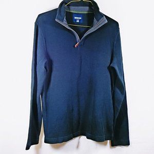 Mens Sweater Pullover Zip Large